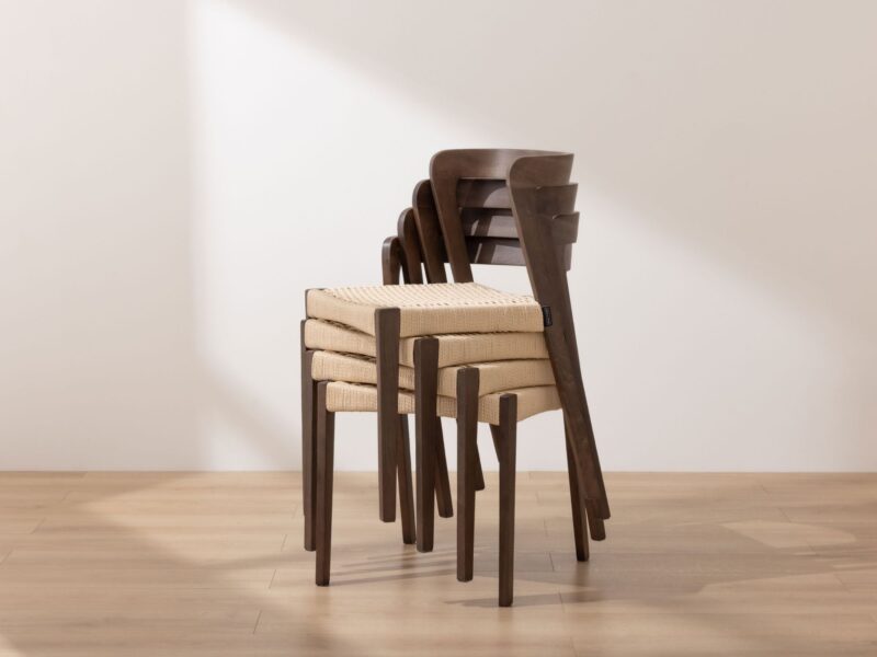 Grain and Frame - Dark Scandinavian Solid Oak Dining Chair - 4