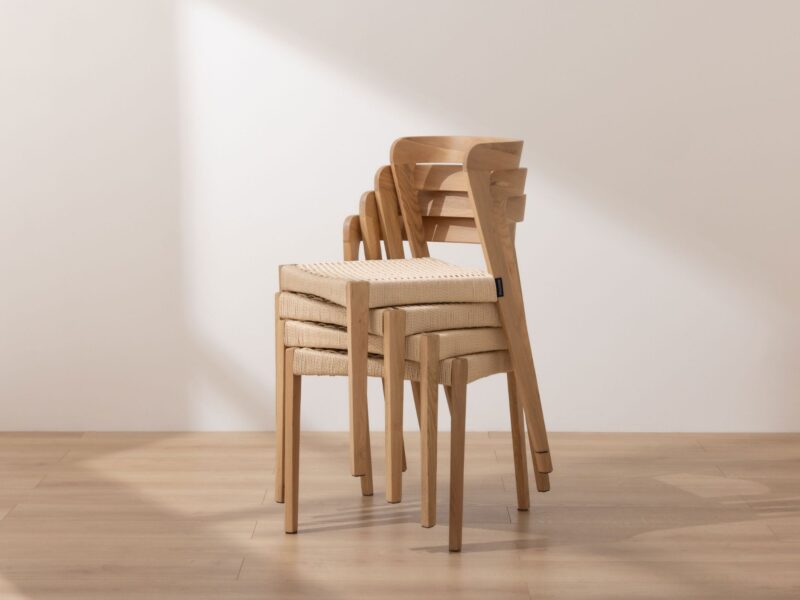 Grain and Frame - Light Scandinavian Solid Oak Dining Chair - 53