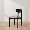 Grain and Frame - Black Solid Oak Scandinavian Dining Chair with Oatmeal Linen 3