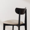 Grain and Frame - Black Solid Oak Scandinavian Dining Chair with Oatmeal Linen 4