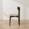 Grain and Frame - Dark Solid Oak Scandinavian Dining Chair with Oatmeal Linen 2