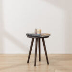Grain and Frame Dark Solid Oak Scandinavian Dining Stool 4