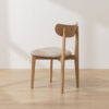 Grain and Frame - Light Solid Oak Scandinavian Dining Chair with Oatmeal Linen 3