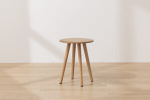 Light Solid Oak Scandinavian Dining Stool