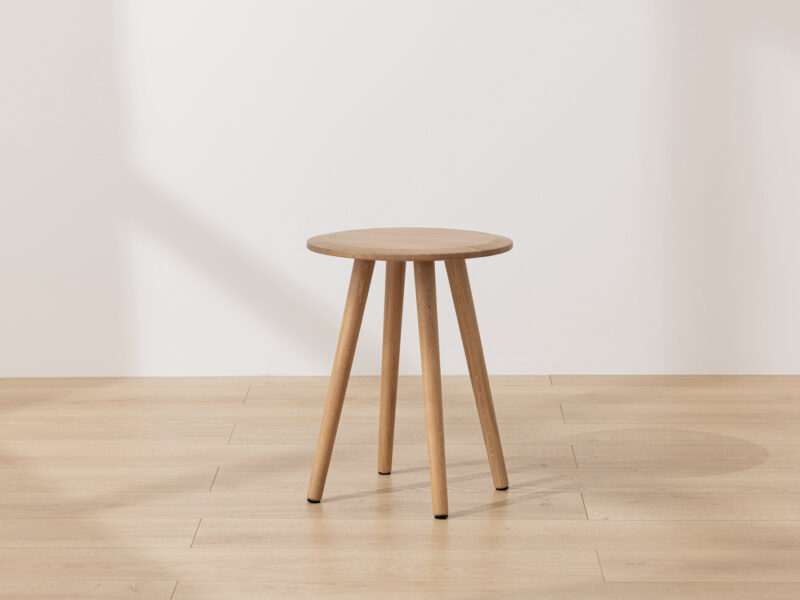 Light Solid Oak Scandinavian Dining Stool