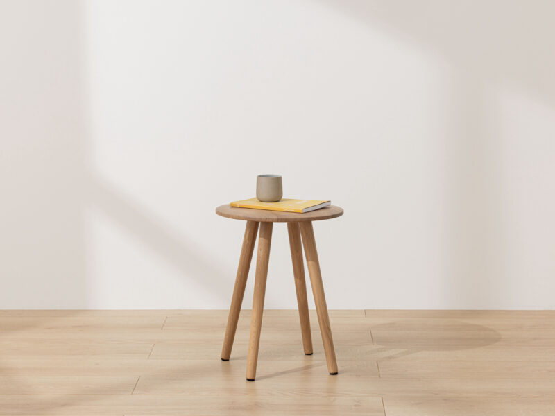 Grain and Frame - Light Solid Oak Scandinavian Dining Stool 5