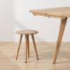 Grain and Frame - Light Solid Oak Scandinavian Dining Stool 6