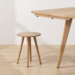 Grain and Frame Light Solid Oak Scandinavian Dining Stool 6