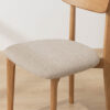 Grain and Frame - Natural Solid Oak Scandinavian Dining Chair with Oatmeal Linen 2