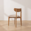 Grain and Frame - Natural Solid Oak Scandinavian Dining Chair with Oatmeal Linen 4