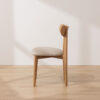 Grain and Frame - Natural Solid Oak Scandinavian Dining Chair with Oatmeal Linen 5