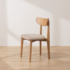 Grain and Frame - Natural Solid Oak Scandinavian Dining Chair with Oatmeal Linen 6