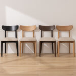 Grain and Frame Natural Solid Oak Scandinavian Dining Chair with Oatmeal Linen 7