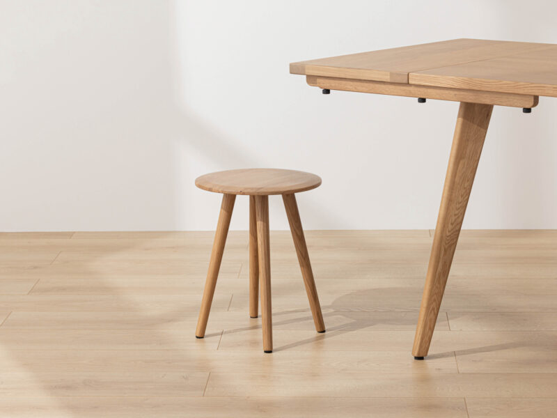 Natural Solid Oak Scandinavian Dining Stool