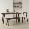 Grain and Frame - Dark Solid Oak Scandinavian Dining Set 01 - Lifestyle 1