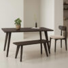 Grain and Frame - Dark Solid Oak Scandinavian Dining Set 02 - Lifestyle 1