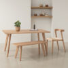 Grain and Frame - Light Solid Oak Scandinavian Dining Set 01 - Lifestyle 1