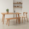 Grain and Frame - Natural Solid Oak Scandinavian Dining Set 01 - Lifestyle 1
