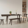 Grain and Frame - Extendable Dark Solid Oak Scandinavian Dining Set 01 - Lifestyle 1