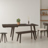 Grain and Frame - Extendable Dark Solid Oak Scandinavian Dining Set 02 - Lifestyle 1