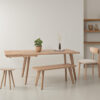 Grain and Frame - Extendable Light Solid Oak Scandinavian Dining Set 02 - Lifestyle 1