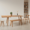 Grain and Frame - Extendable Natural Solid Oak Scandinavian Dining Set 01 - Lifestyle 1