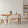 Grain and Frame - Extendable Natural Solid Oak Scandinavian Dining Set 02 - Lifestyle 1