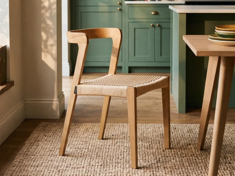 Natural Solid Oak Scandinavian Dining Chair