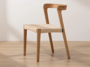 Natural Solid Oak Scandinavian Dining Chair