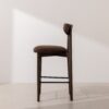 Grain and Frame   Dark Solid Oak Bar Stool 02 with Chocolate Velvet 2