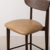 Grain and Frame   Dark Solid Oak Bar Stool 02 with Light Vegan Leather 5