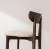 Grain and Frame   Dark Solid Oak Bar Stool 02 with Oatmeal Linen 4