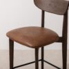 Grain and Frame   Dark Solid Oak Bar Stool 02 with Tan Vegan Leather 5