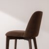 Grain and Frame   Dark Solid Oak Bar Stool 03 with Chocolate Velvet 4