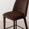 Grain and Frame   Dark Solid Oak Bar Stool 03 with Chocolate Velvet 5