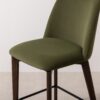 Grain and Frame   Dark Solid Oak Bar Stool 03 with Green Velvet 5