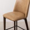 Grain and Frame   Dark Solid Oak Bar Stool 03 with Light Vegan Leather 5