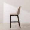 Grain and Frame   Dark Solid Oak Bar Stool 03 with Oatmeal Linen 2