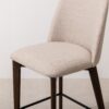 Grain and Frame   Dark Solid Oak Bar Stool 03 with Oatmeal Linen 5