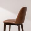 Grain and Frame   Dark Solid Oak Bar Stool 03 with Tan Vegan Leather 4