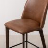 Grain and Frame   Dark Solid Oak Bar Stool 03 with Tan Vegan Leather 5