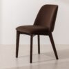 Grain and Frame   Dark Solid Oak Dining Chair 03 with Chocolate Velvet 1