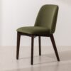 Grain and Frame   Dark Solid Oak Dining Chair 03 with Green Velvet 1