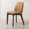 Grain and Frame   Dark Solid Oak Dining Chair 03 with Light Vegan Leather 1