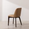 Grain and Frame   Dark Solid Oak Dining Chair 03 with Light Vegan Leather 3