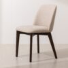 Grain and Frame   Dark Solid Oak Dining Chair 03 with Oatmeal Linen 1
