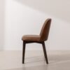 Grain and Frame   Dark Solid Oak Dining Chair 03 with Tan Vegan Leather 2