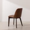 Grain and Frame   Dark Solid Oak Dining Chair 03 with Tan Vegan Leather 3