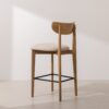 Grain and Frame   Light Solid Oak Bar Stool 02 with Chocolate Velvet 3