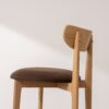 Grain and Frame   Light Solid Oak Bar Stool 02 with Chocolate Velvet 4